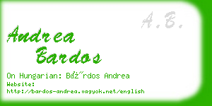 andrea bardos business card